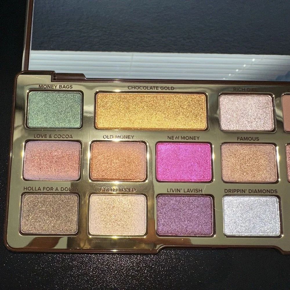 Too Faced Chocolate Gold Metallic & Matte Eyeshadow Palette Discontinued NIB HTF